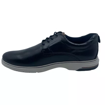 Sapato Casual Pegada Couro com Elástico Preto 127304