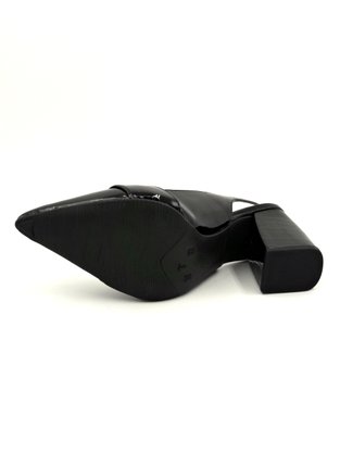 Sapato Scarpin Renata Mello Preto Salto Grosso Bico Fino