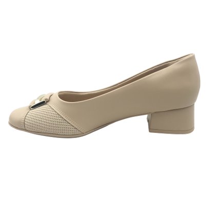 Sapato Comfortflex para Joanetes Salto Baixo Nude 2495303