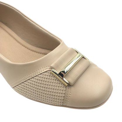 Sapato Comfortflex para Joanetes Salto Baixo Nude 2495303
