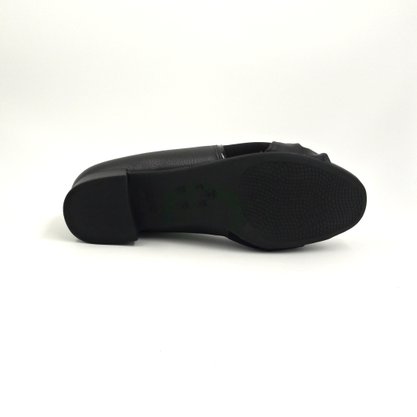 Sapato Comfortflex Preto Salto Baixo 1987302