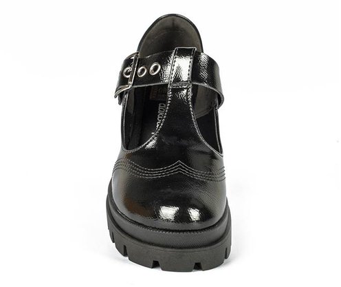 Sapato Dakota Preto Verniz Tratorado 1352