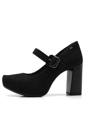 Sapato Dakota Boneca Meia Pata Preto Salto Grosso 1112