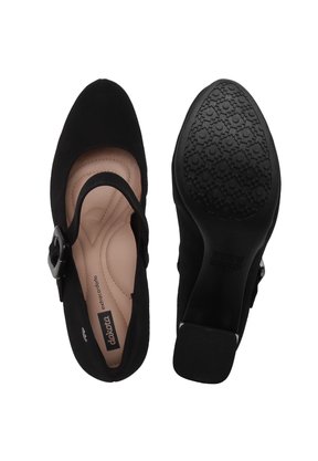 Sapato Dakota Boneca Meia Pata Preto Salto Grosso 1112