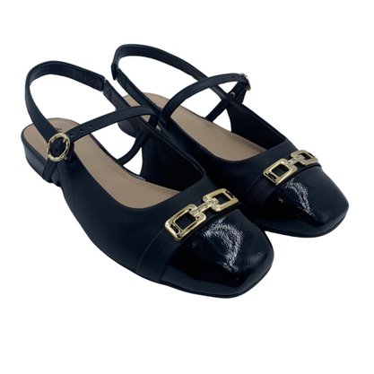 Sapato Dakota Slingback com Detalhe Preto 0071