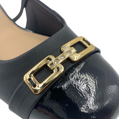 Sapato Dakota Slingback com Detalhe Preto 0071