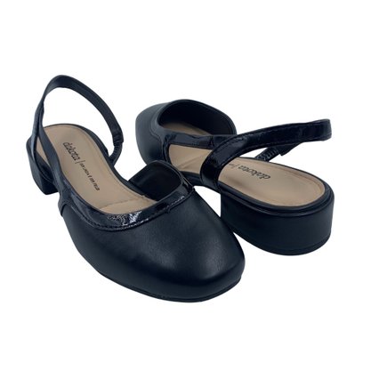 Sapato Dakota Slingback Detalhe Verniz Preto 0162