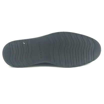 Sapato Democrata Couro Casual com Cadarço Preto 273202