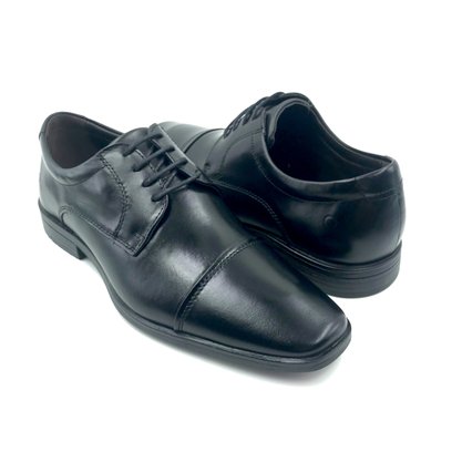Sapato Democrata Social Couro com Cadarço Preto 55201