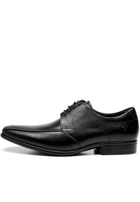 Sapato Democrata Social Couro Preto Cadarço 434021