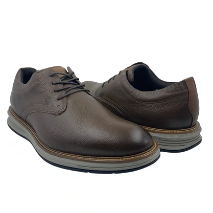 Sapato Ferracini Austin 5168 Couro Marrom Casual