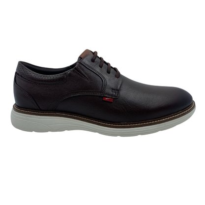 Sapato Ferracini Casual Couro Calce Fácil Marrom 4565