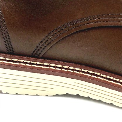 Sapato Ferracini Casual Couro Marrom Cadarço 4645
