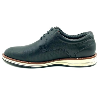 Sapato Ferracini Casual Couro Preto 6152
