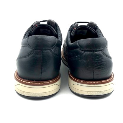 Sapato Ferracini Casual Couro Preto 6152