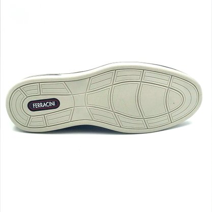 Sapato Ferracini Casual Couro Preto Elástico 3618