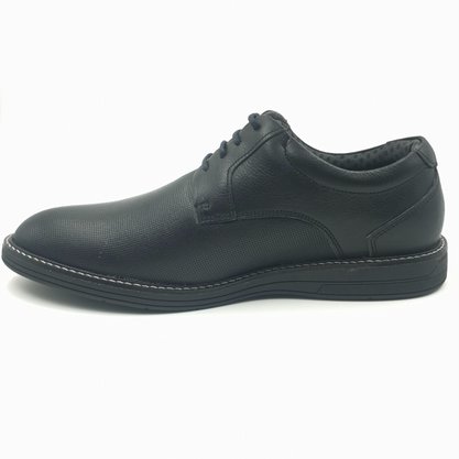 Sapato Ferracini Casual Couro Todo Preto 6152