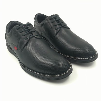 Sapato Ferracini Casual Couro Todo Preto 6152