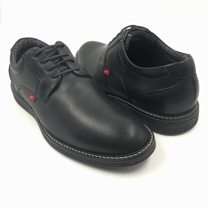 Sapato Ferracini Casual Couro Todo Preto 6152