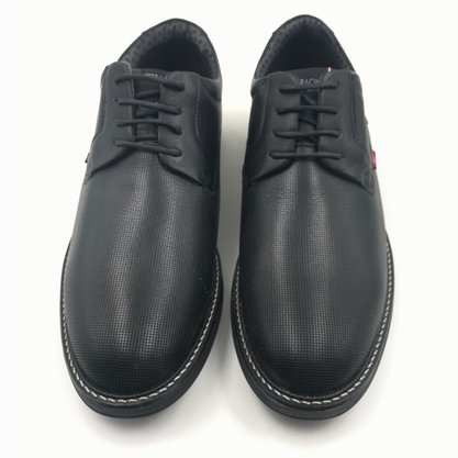 Sapato Ferracini Casual Couro Todo Preto 6152