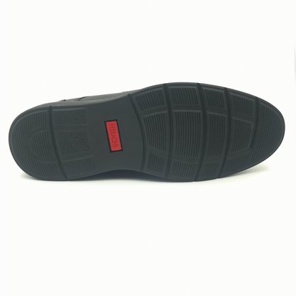 Sapato Ferracini Casual Couro Todo Preto 6152