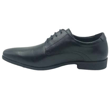 Sapato Ferracini Social Couro Cadarço Preto 4465