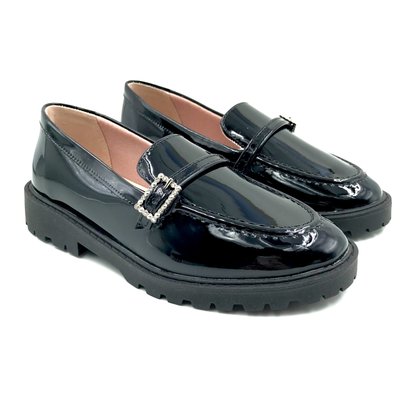 Sapato Mini Sua Cia Menina Mocassim Verniz Preto