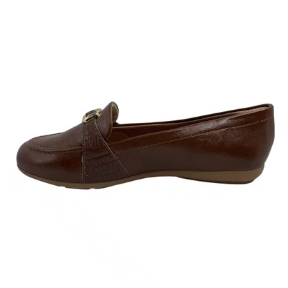 Sapato Mocassim Comfortflex Marrom com Fivela 2663304