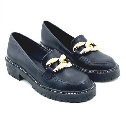 Sapato Mocassim Bebecê Tratorado Preto 2422233