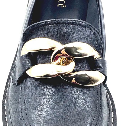 Sapato Mocassim Bebecê Tratorado Preto 2422233