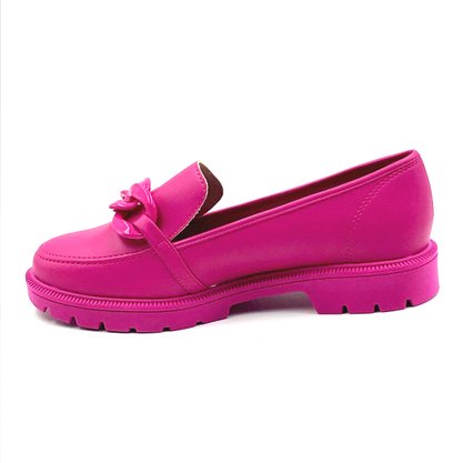 Sapato Mocassim Beira Rio Tratorado Pink 4283105