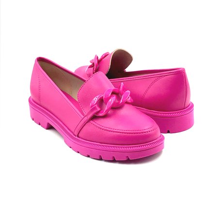 Sapato Mocassim Beira Rio Tratorado Pink 4283105