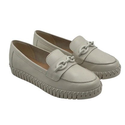Sapato Mocassim Bottero Couro Off White 354302