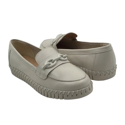 Sapato Mocassim Bottero Couro Off White 354302