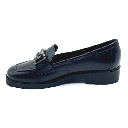 Sapato Mocassim Bottero Couro Preto 353502