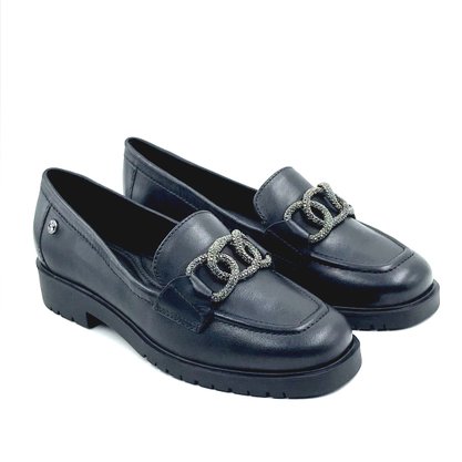 Sapato Mocassim Bottero Couro Preto 353502