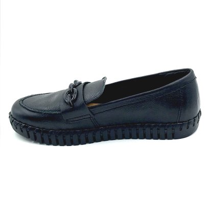 Sapato Mocassim Bottero Couro Preto 354302