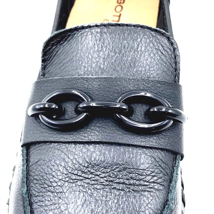 Sapato Mocassim Bottero Couro Preto 354302