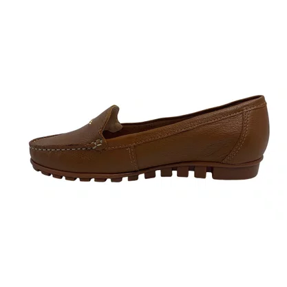 Sapato Mocassim Feminino Bottero em Couro Caramelo 354007