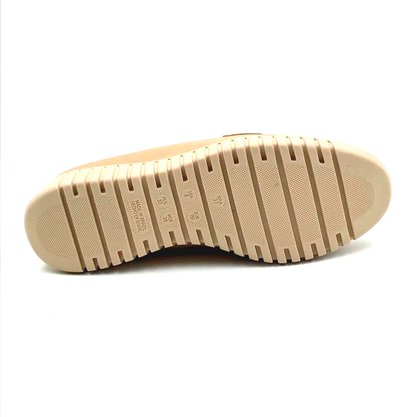 Sapato Mocassim Feminino Comfortflex Couro Bege 2376402