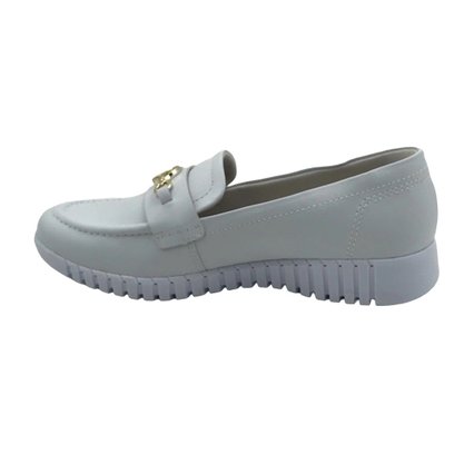 Sapato Mocassim Comfortflex Couro Branco 2376402