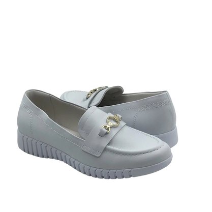Sapato Mocassim Comfortflex Couro Branco 2376402
