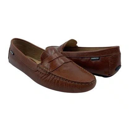 Sapato Mocassim Feminino Couro Andacco Marrom 3348