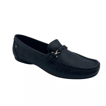 Sapato Mocassim Feminino Couro Andacco Preto 45011