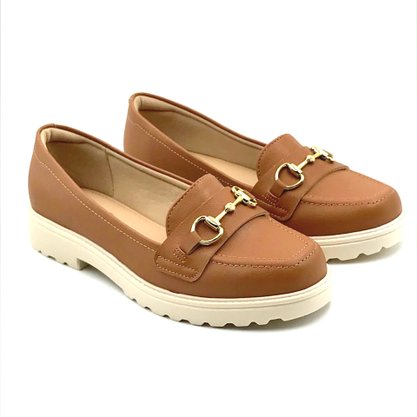 Sapato Mocassim Modare Tratorado Camel 7357106