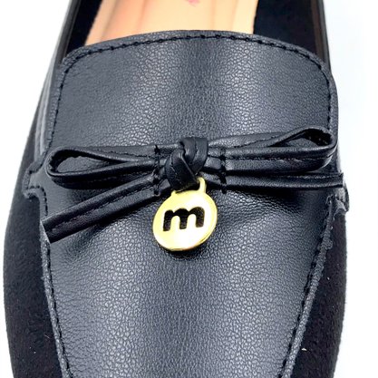 Sapato Mocassim Feminino Moleca Camurça Preto 5737203
