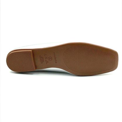 Sapato Mocassim Feminino Moleca Metalizado Prata 5737203