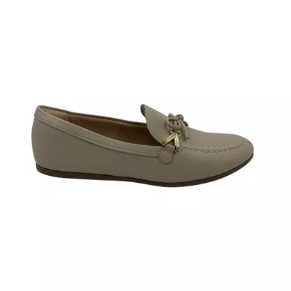 Sapato Mocassim Feminino Sua Cia Bege 16468 com Laço