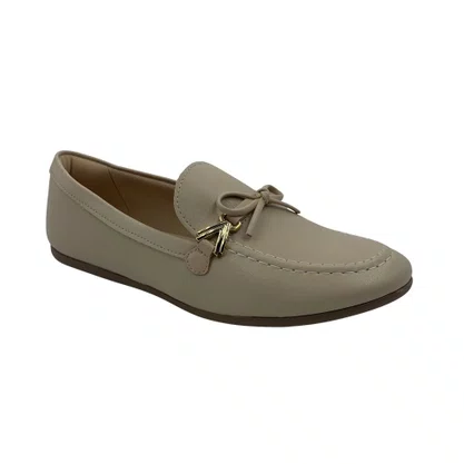 Sapato Mocassim Feminino Sua Cia Bege 16468 com Laço