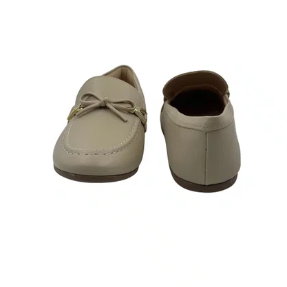 Sapato Mocassim Feminino Sua Cia Bege 16468 com Laço